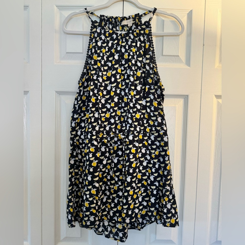 LOFT Lemon Romper size S